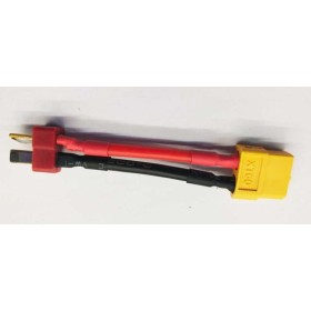 Cavo adatt.Deans maschio XT60 femmina 14AWG (2,08mm²)Lunghezza 4cm