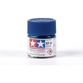 TAMIYA 81708 XF-8 Flat Blue Colore Acrilico Opaco 10ml