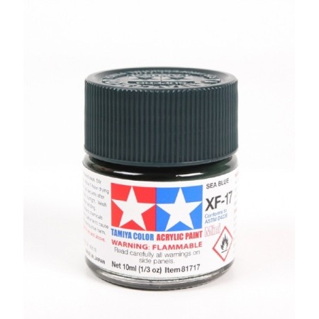 TAMIYA 81717 XF-17 Sea Blue Colore Acrilico Opaco 10ml