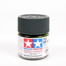 TAMIYA 81727 XF-27 Black Green Colore Acrilico Opaco 10ml