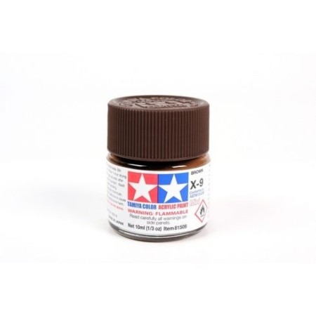TAMIYA 81509 X-9 Brown Colore Acrilico Lucido 10ml
