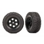 Gomme BFGoodrich Mud-Terrain T/A KM3 2.2x1.0" incollate su cerchi Neri (2 pezzi)