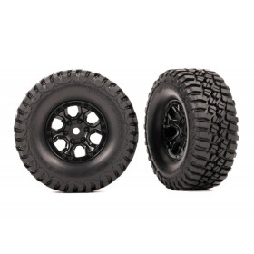 Gomme BFGoodrich Mud-Terrain T/A KM3 2.2x1.0" incollate su cerchi Neri (2 pezzi)