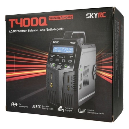 SKYRC T400 AC/DC 12A Caricabatterie 4x100W 12A MAX AC/DC 1-6S