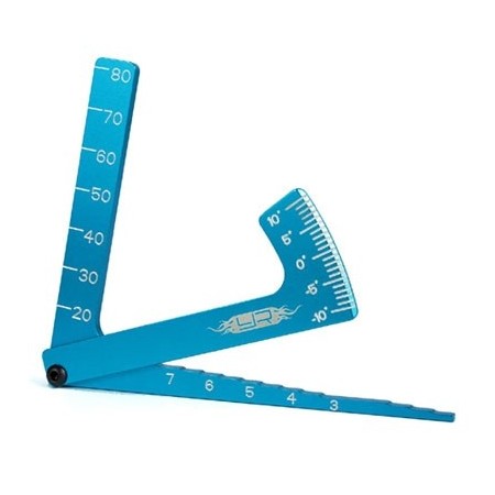 Yeah Racing misuratore camber / altezza telaio / altezza gomme BLU