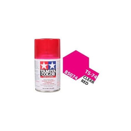 Tamiya TS-74 Clear Red Colore Spray per Plastica 100ml