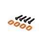 Traxxas 7759-ORNG Spessori e viti fissaggio motore Xmaxx/XRT Arancio (4)
