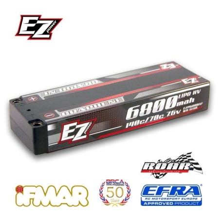 Ezpower Lipo 6800mah LCG 7,6v 2s 140/70c HV Graphene - 5mm