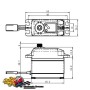 SAVOX SB-2270SG HV Digital Brushless Servo 32kg 0,12sec, 7,4V, 69gr