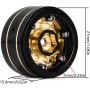 INJORA 1.0 Cerchi Beadlock Ottone Rivestimento Nero Cerchi per 1/24 1/18 RC Crawler Auto Assiale SCX24 AX24 TRX4M FCX24,Ottone