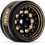 INJORA 1.0 Cerchi Beadlock Ottone Rivestimento Nero Cerchi per 1/24 1/18 RC Crawler Auto Assiale SCX24 AX24 TRX4M FCX24,Ottone