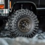 INJORA 1.0 Cerchi Beadlock Ottone Rivestimento Nero Cerchi per 1/24 1/18 RC Crawler Auto Assiale SCX24 AX24 TRX4M FCX24,Ottone