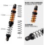 INJORA RC Ammortizzatori 4pcs RC Shock Absorber RC Damper Set per 1/10 RC Crawler Car Axial 100mm