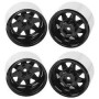 5 Lug Deep Dish Wagon 1.9" Steel Stamped Beadlock Wheels (Black)