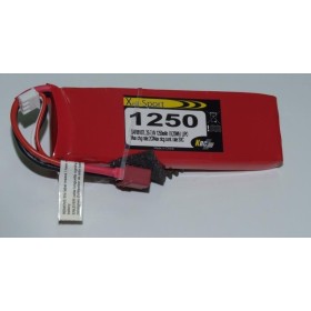 Lipo Xell-Sport 7.4V 1250MAH 2S 30C