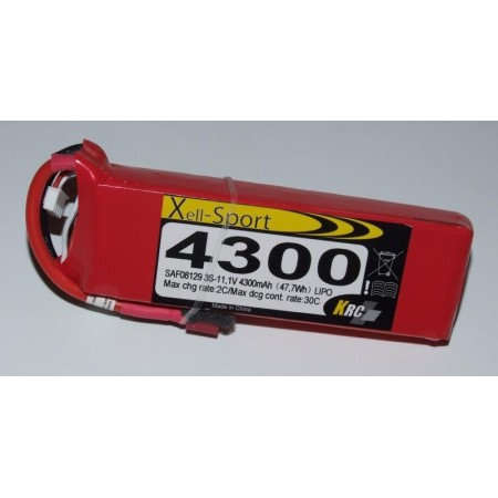 Lipo Xell-Sport 11,1V 4300MAH 3S 30C