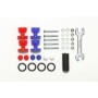 Tamiya 15525 Doppie rotelle plastica 13-12mm red/blu