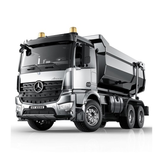 DOUBLE E Autocarro con Cassone Ribaltabile Mercedes-Benz Arocs Scala 1:20 RTR