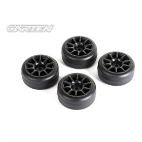 CARTEN M-Drift Tyres + wheels 10 spoke black +1mm (4)