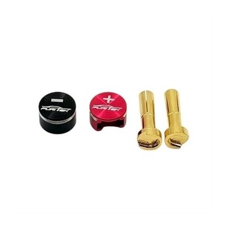 FURITEK Connettori Plug 4mm con cappuccio in alluminio Rosso-Nero per estrazione facilitata (2)