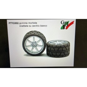 Coppia di Gomma Morbida  su cerchio bianco - BASIC BERGONZONI Per 1/5