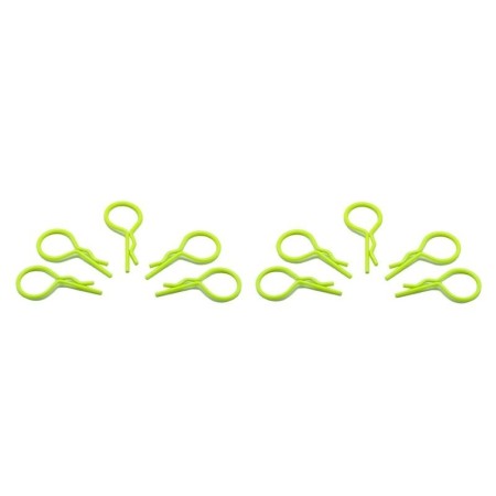 Clip Per Carrozzeria  1/10 - giallo fluorescente (10) ARROWMAX