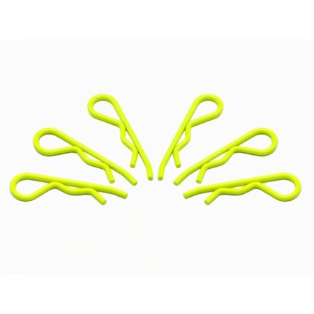Clip Per Carrozzeria 1/8 - Giallo Fluorescente (6) ARROWMAX