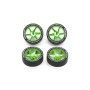 Tamiya 95666 SET CERCHI VERDI GOMME DURE 30° ANNIVERSARIO