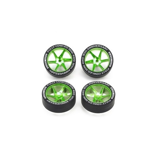 Tamiya 95666 SET CERCHI VERDI GOMME DURE 30° ANNIVERSARIO