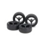 Tamiya 15543 GOMME SUPER HARD (24mm) E CERCHI CARBON 3 RAZZE Mini4wd