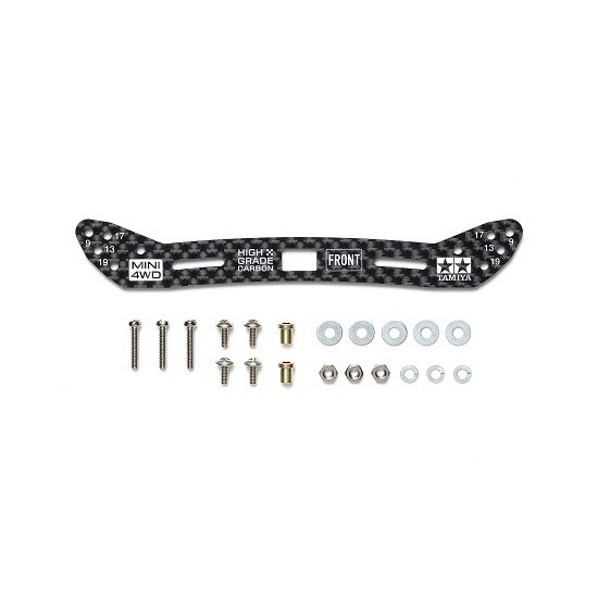 Tamiya 15548 PIASTRA ANTERIORE CARBON HG 2mm LARGA Mini4wd