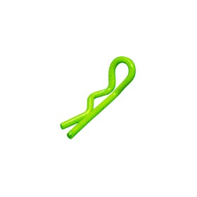 Clip per carrozzeria Robitronic, colore verde fluorescente per 1/10 (10 pezzi)