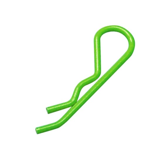Clip per carrozzeria Robitronic, verde fluorescente, 1/8 (6 pezzi)