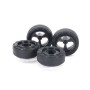 Tamiya 15541 GOMME PICCOLO DIAM. STRETTE 24mm + CERCHI CARBON Mini4wd