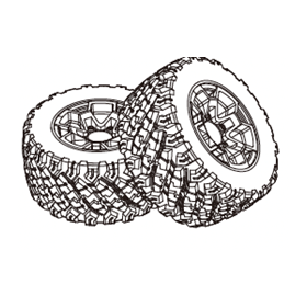 Hyper Go Gomme e cerchi 14207 1/14 Coppia