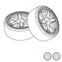 Gomme Drift (2 pezzi) Hyper Go 1/14