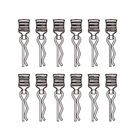 Clips carrozzeria (12 pezzi) 1/14