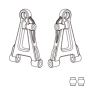 Braccio anteriore inferiore HY14302/HY14303/14304 1/14