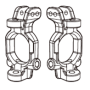 Supporto barilotti anteriori 1/7 Hyper Go