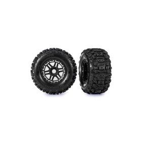 Gomme Sledgehammer 2.8" Belted doppio profilo 2.9"/3.8" incollate su cerchi neri (2)