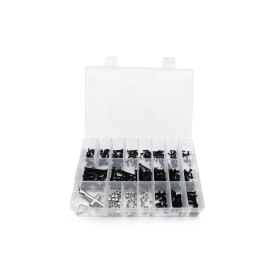 Set di viti MODSTER esagonali svasate, 375 pezzi, con scatola portaoggetti