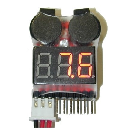 EV-LiPo Alarm avvisatore acustico stato LiPo + indicatore voltaggio 2S-8S