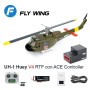 Elicottero Flywing UH-1 Huey Militare RTF classe 470 con Controller GPS ACE