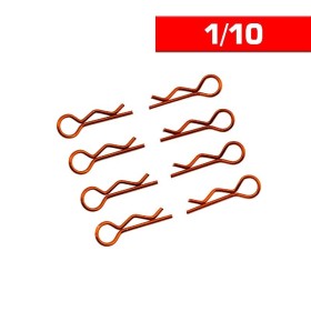 CLIPS CARROZZA 1/10 L/R ARANCIO (8)