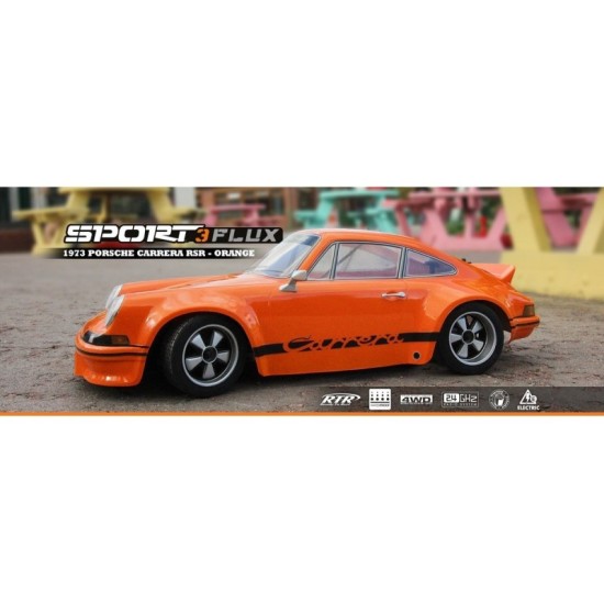 HPI RACING HP161210 Sport 3 Flux Porsche 911 Carrera RSR 1973 1/10 Arancio