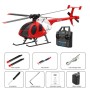 RC ERA C184 RTF MD530 Elicottero RC Flybarless Rosso/Bianco con Gyro 6 Assi e Sensore Ottico di Quota