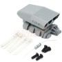 3D PLA Mock Intake & Blower Set Grey w/LED For 1/10 RC Body