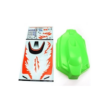 m8 er carrozzeria verniciata verde con adesivi