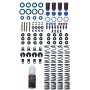 yeah racing set ammortizzatori 55mm per 1/10 touring shock gear (4) blu