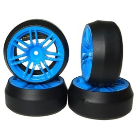 yeah racing spec d gomme da drift offset +6 con cerchio 7 raggi sdoppiati blu